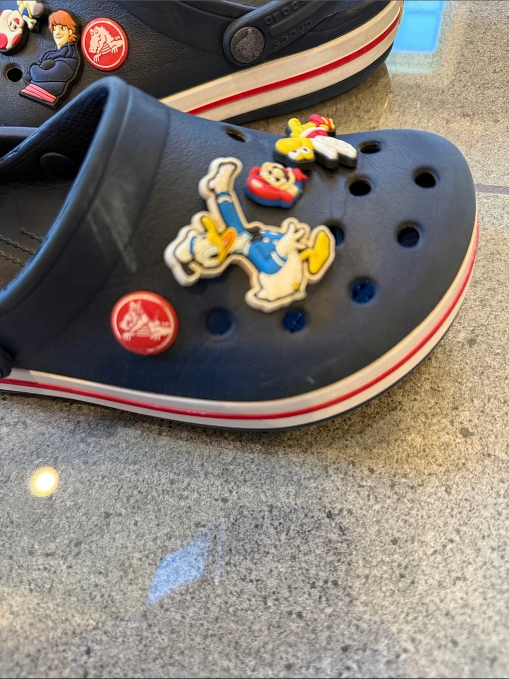 Kids Navy Croc withCharms